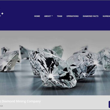 Pan-African Diamonds website designed and developed by Corporates Online